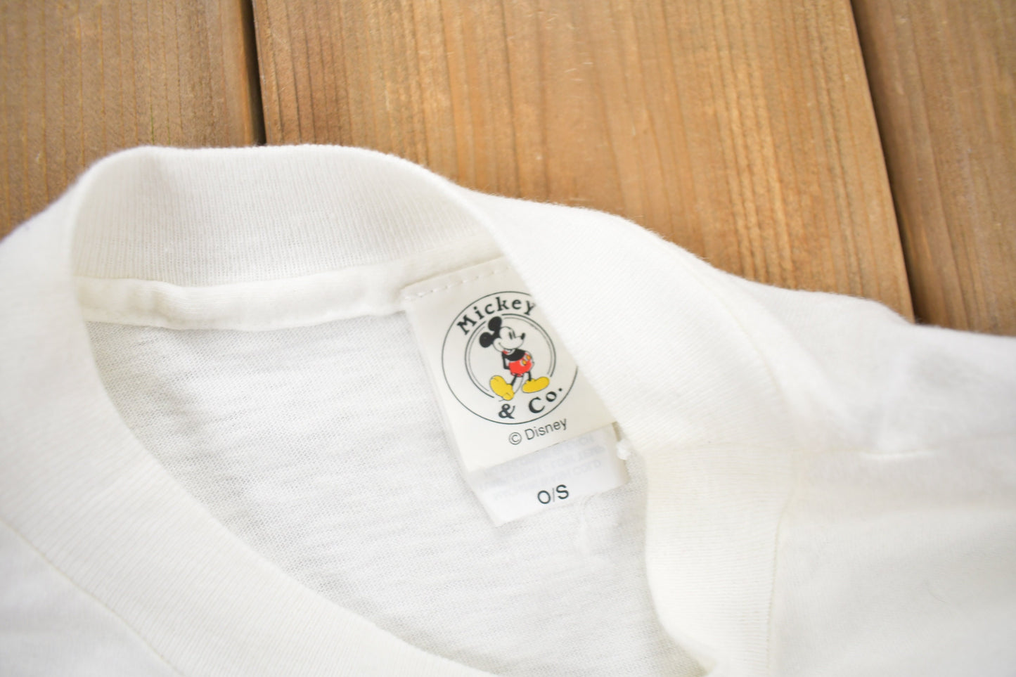 Vintage 1980s Mickey Mouse Embroidered Disney T-Shirt / 80s Tee / Vintage Mickey Mouse / Made In USA / Single Stitch