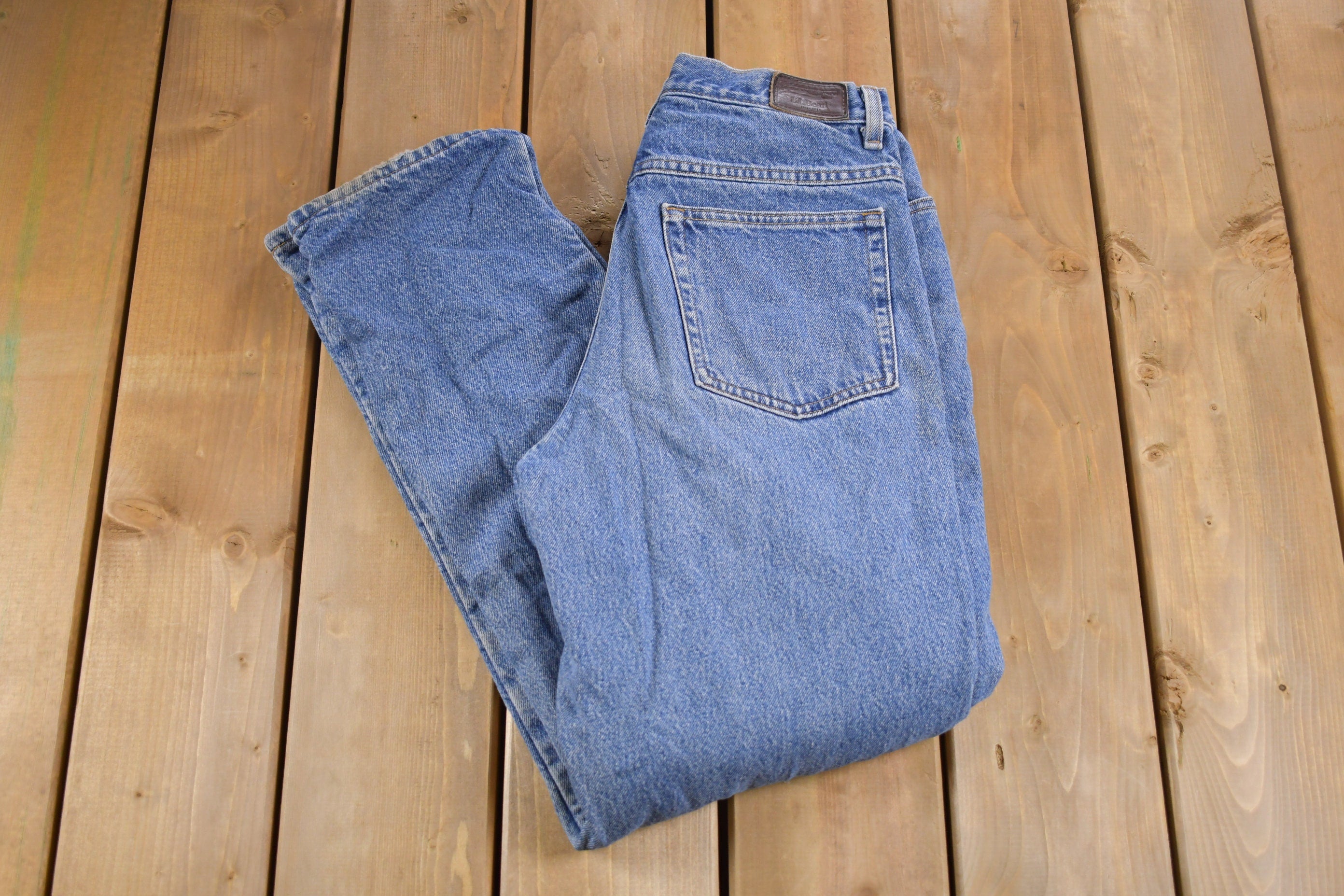 Vintage 1990s L.L Bean Lined Blue Jeans Size 28 x 31