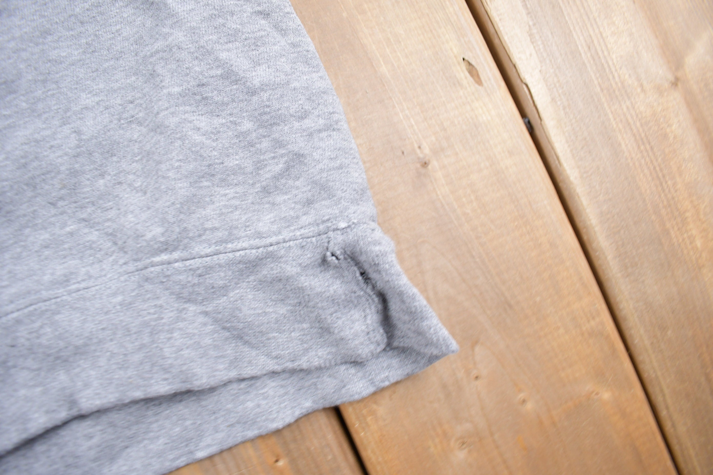 Vintage 1990s Nike Heather Grey Mini Swoosh Crewneck Sweatshirt