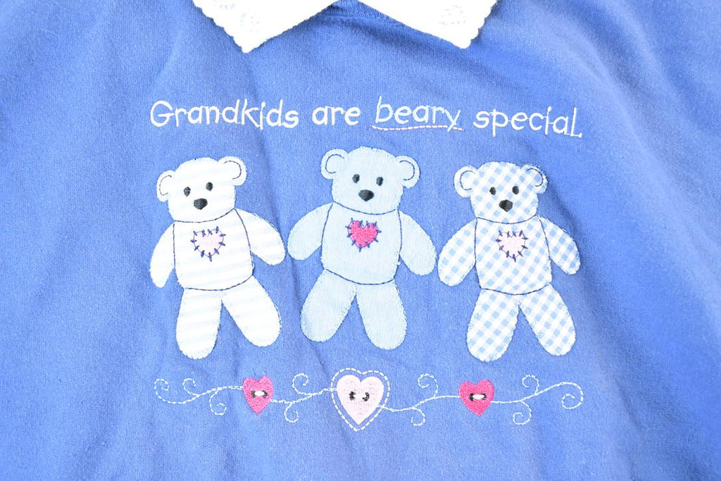 Vintage 1990s Top Stitch Grandkids Are Beary Special Collared Crewneck Sweatshirt Womens M