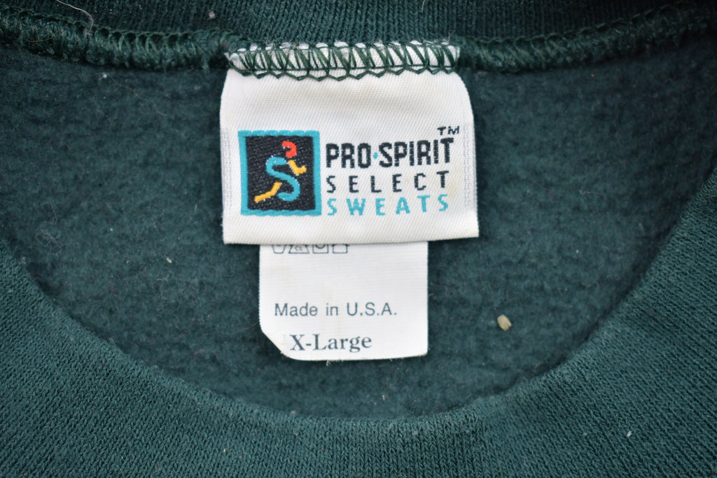 Vintage 1990s Pro Spirit Blank Green Crewneck Sweatshirt
