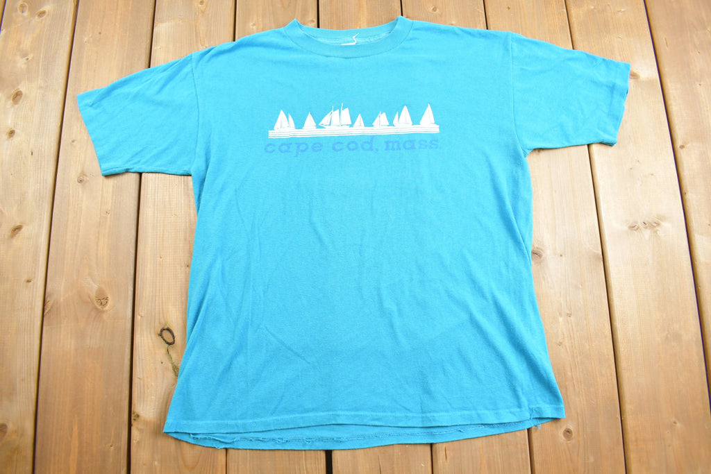 Vintage 1980s Cape Cod Mass Graphic Souvenir T Shirt