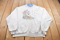 Vintage 1990s Morning Sun Flowers and Honey Bees Crewneck Sweatshirt / 90s Crewneck / Made In USA / Essential / Streetwear / 90s