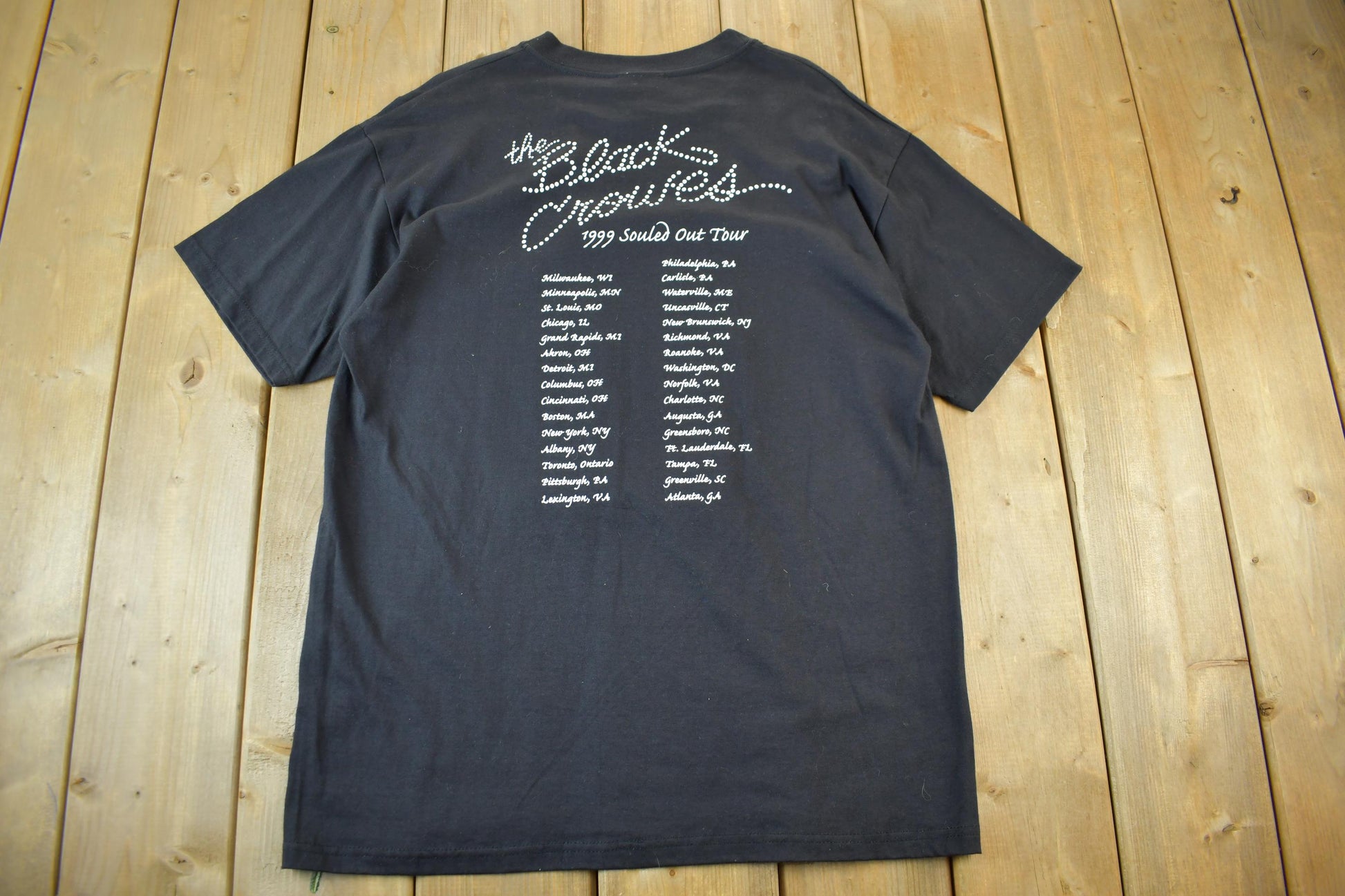 Vintage 1999 The Black Crowes Souled Out Tour Band T-Shirt Winterland Men's Large