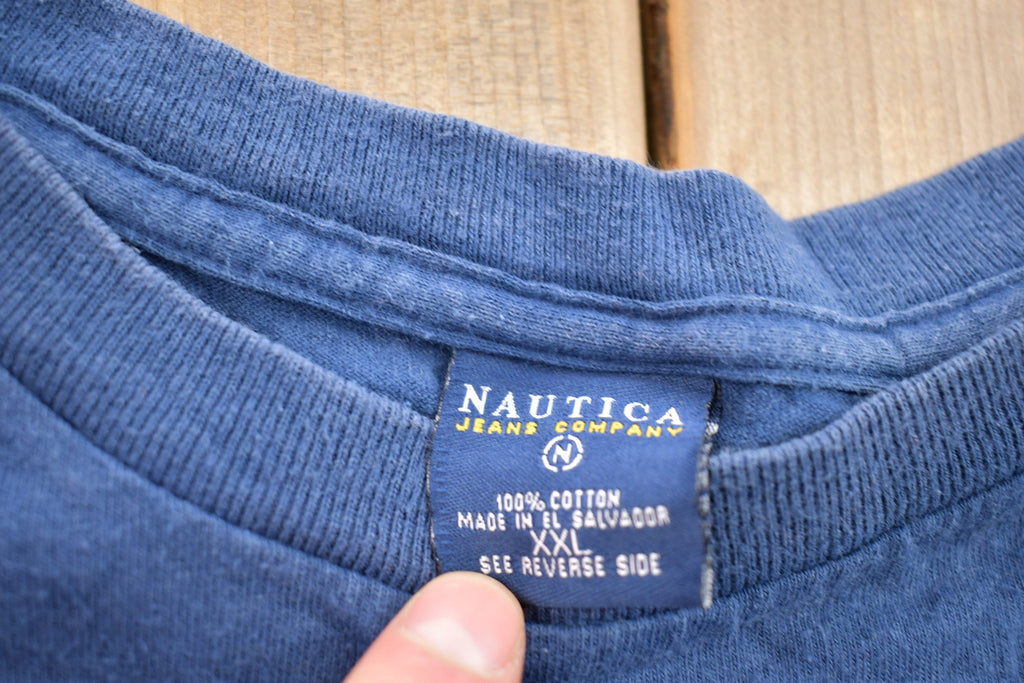 Vintage 1990s Nautica Jeans Company Graphic T-Shirt