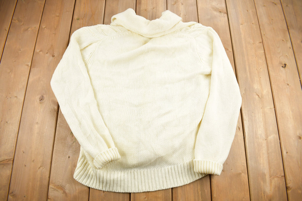 Vintage 1980s Career Club Cable Knitted Cardigan Sweater