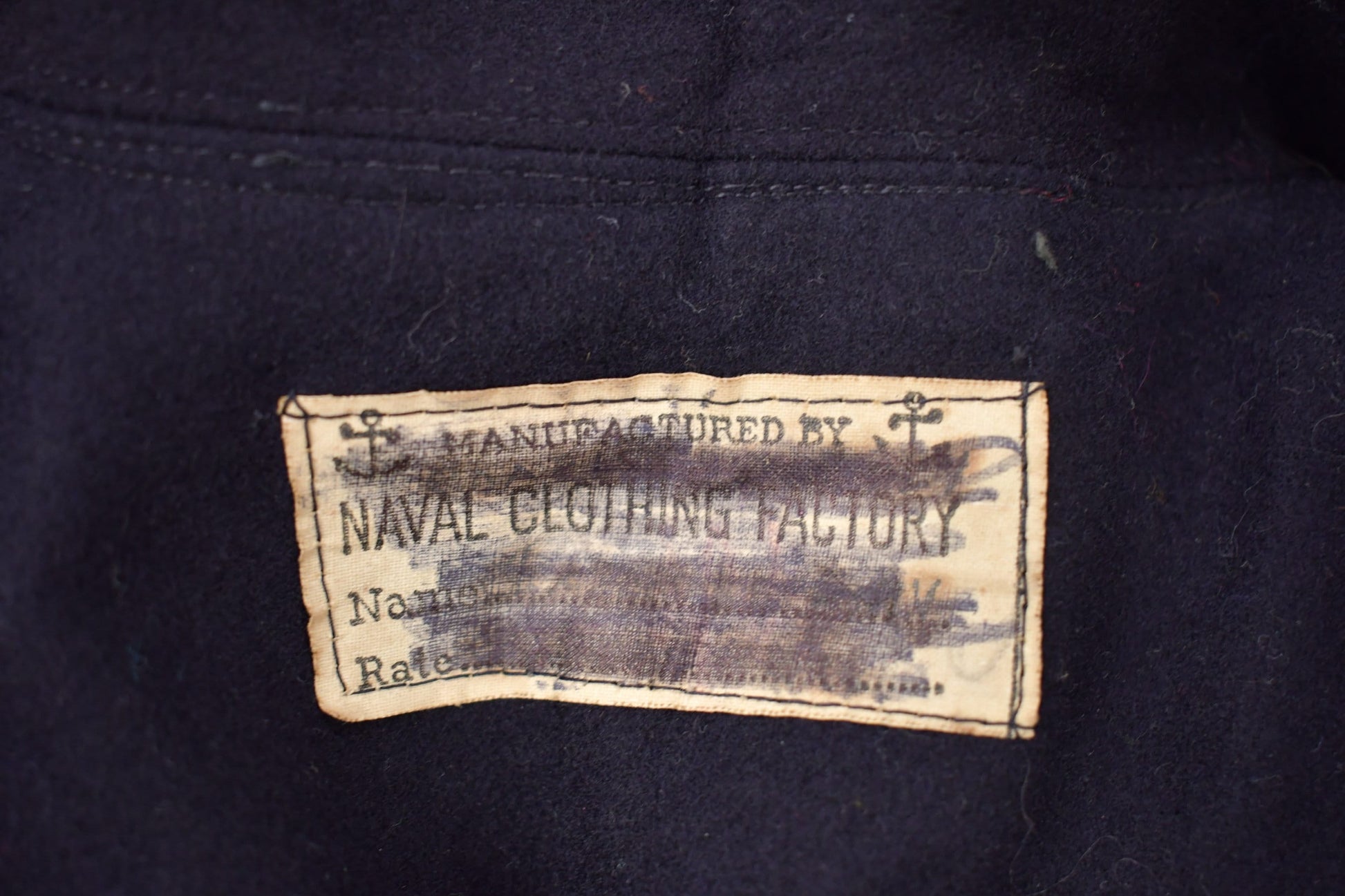 Vintage 1940s WWll Naval Clothing Factory Wool Sweater