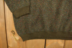 Vintage 1990s Tricots St Raphael Knit Brown Sweater  Vintage 90s Crewneck  All Over Pattern  Basic  Sweatshirt  Abstract Pattern