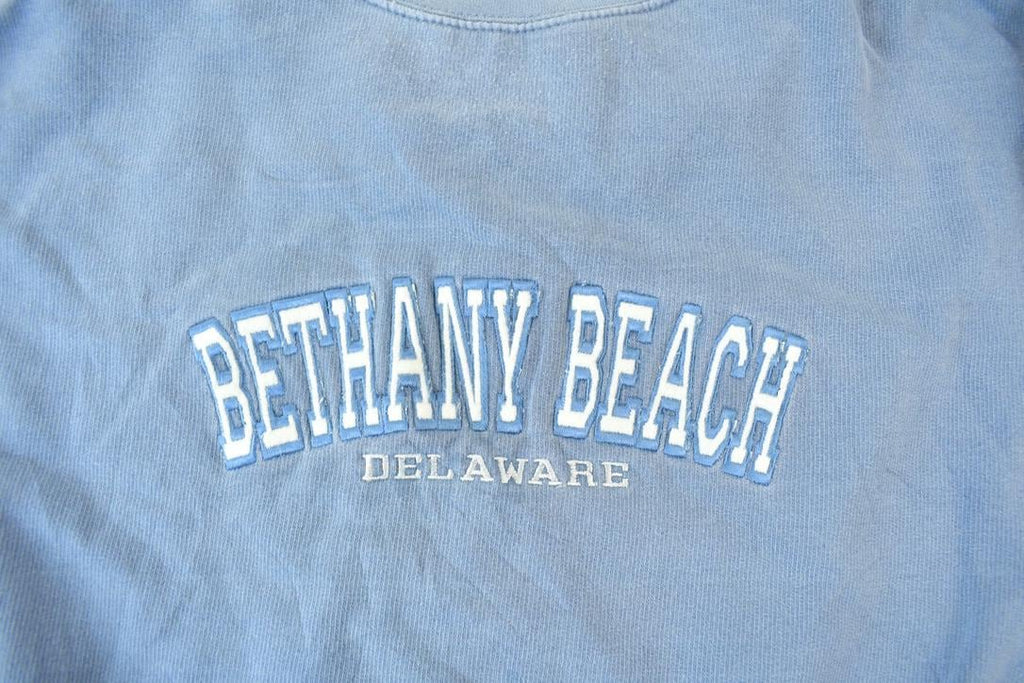 Vintage 1990s U.S Vintage Bethany Beach Delaware Embroidered Souvenir Travel Crewneck Sweatshirt