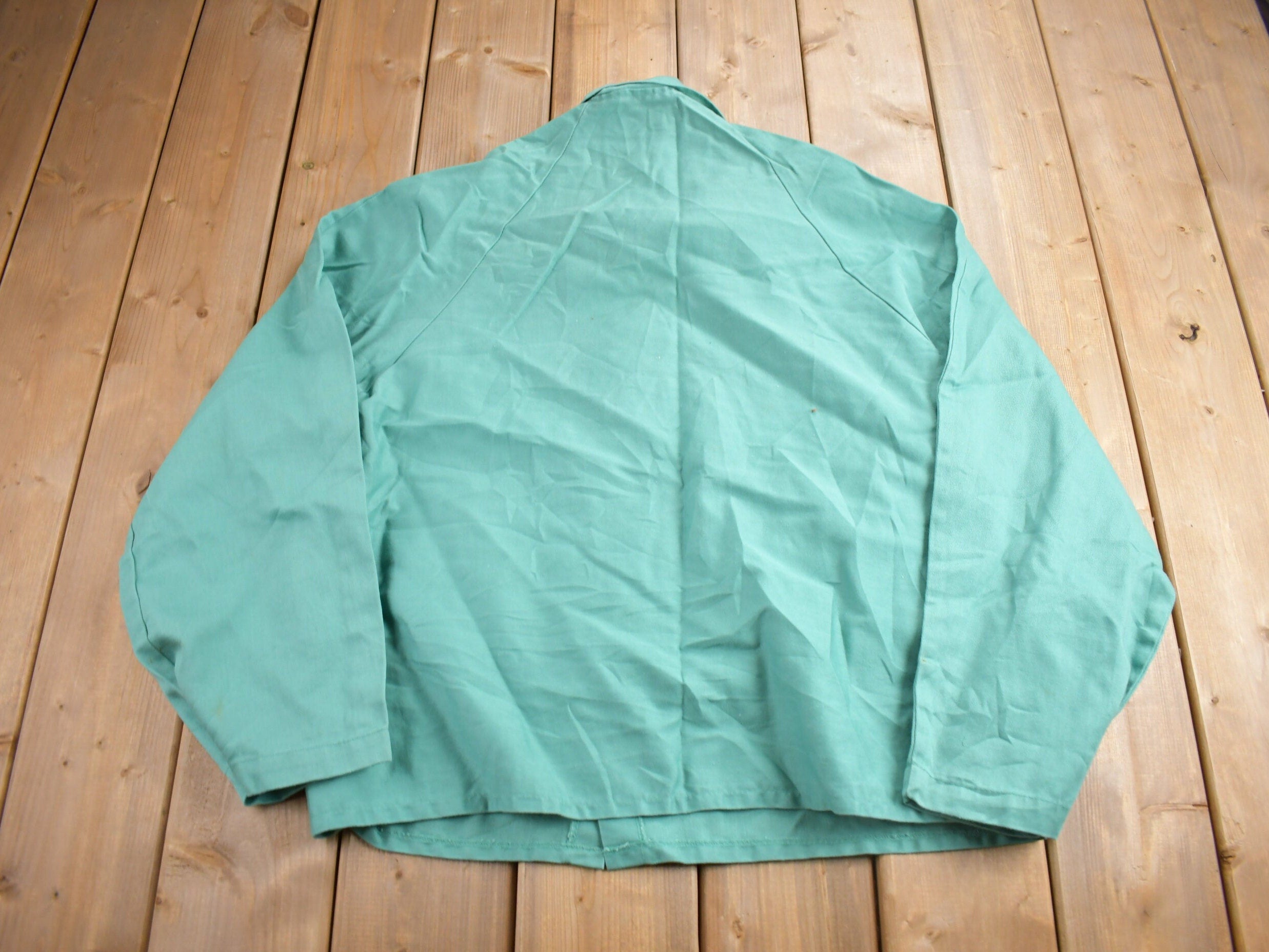 Vintage 1980s Singer Safety Fire Retardant Snap Button Shirt