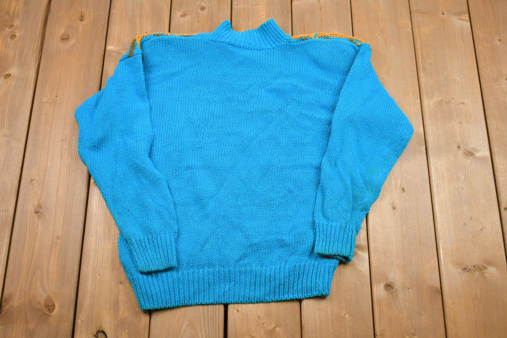 Vintage Knitted Geometric Design Sweater
