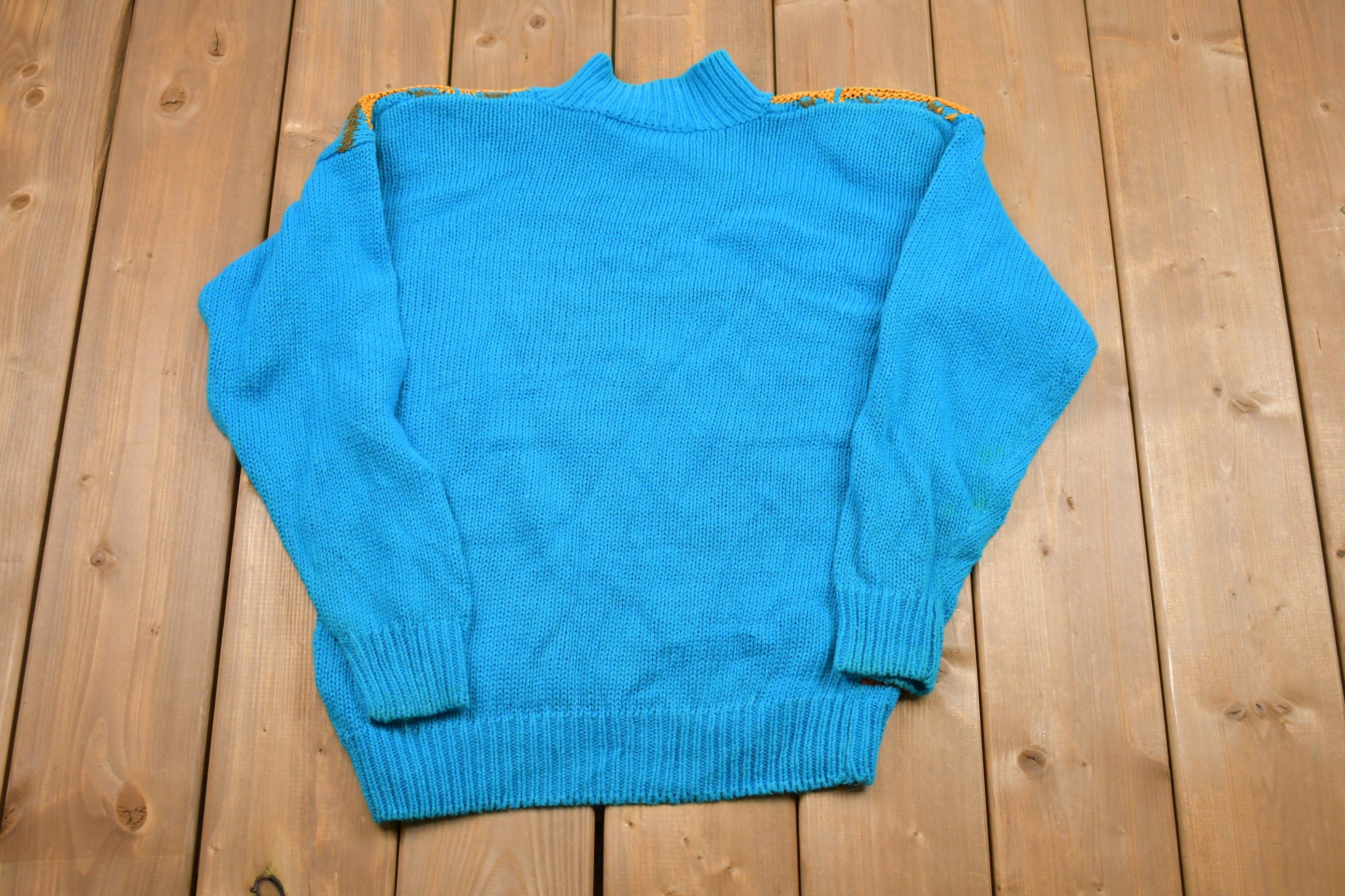 Vintage Knitted Geometric Design Sweater