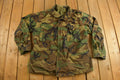 Vintage 1990s Military Camo Button Up Jacket