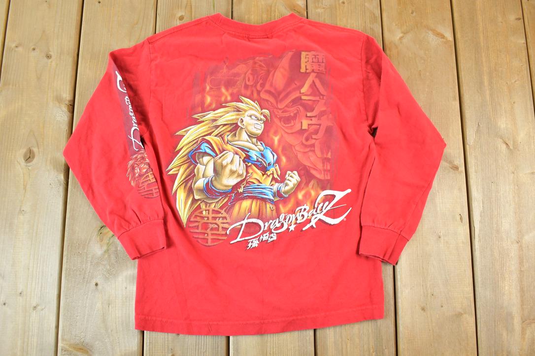 Vintage Y2K Dragon Ball Z Souvenir Single Stitch Graphic Print Long Sleeve T-Shirt