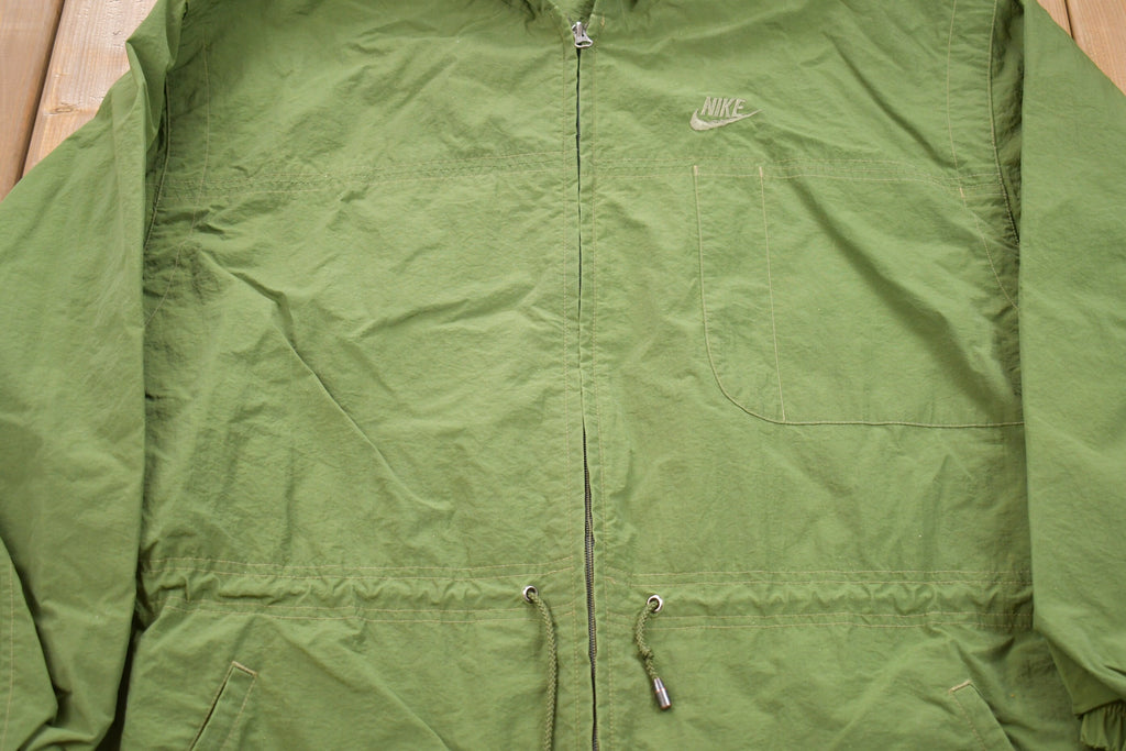 Vintage 1990s Nike Full Zip Embroidered Swoosh Windbreaker Jacket