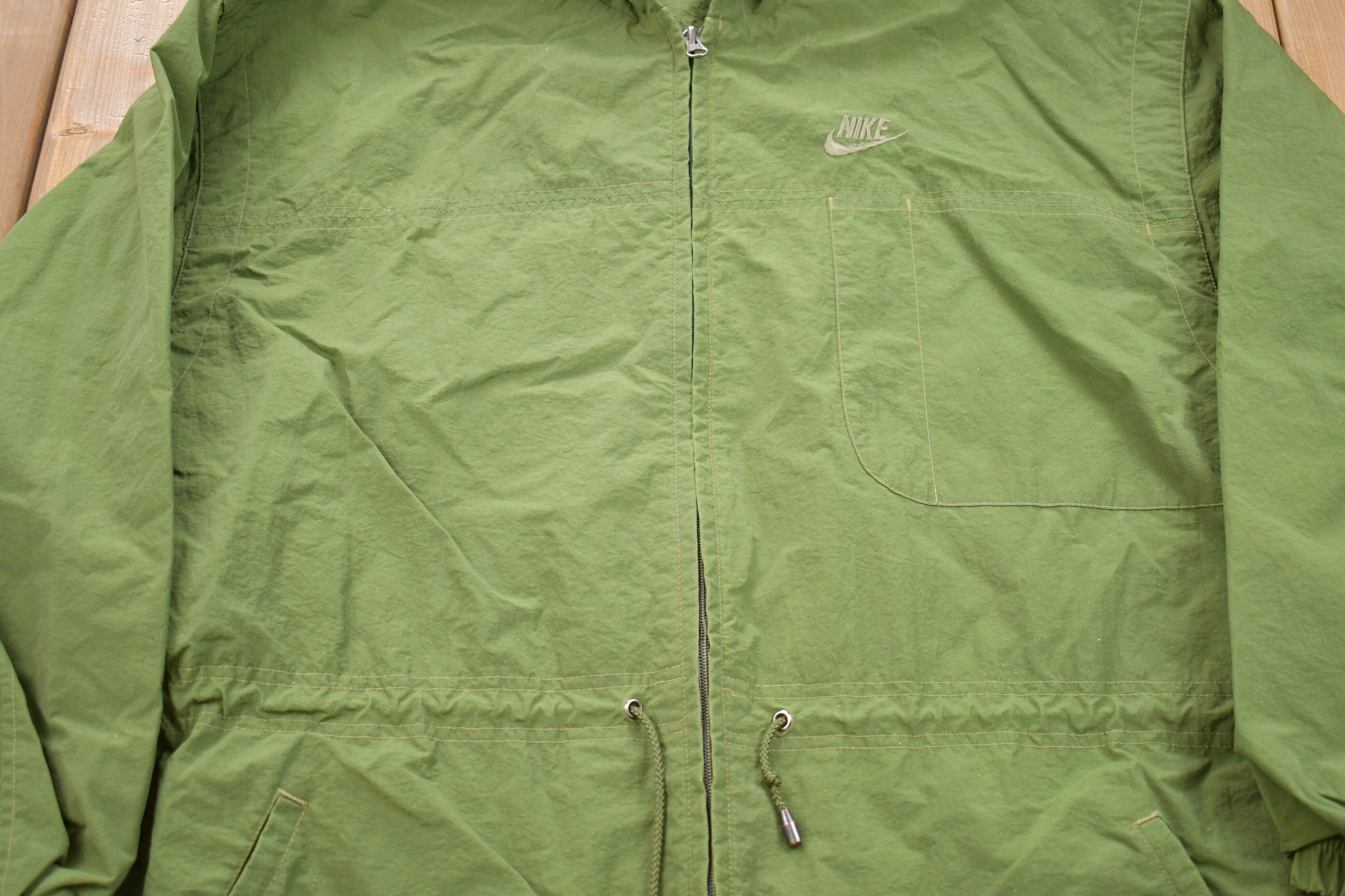 Vintage 1990s Nike Full Zip Embroidered Swoosh Windbreaker Jacket