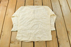 Vintage 1960s Floral Embroidered Peasant Blouse Shirt Womens