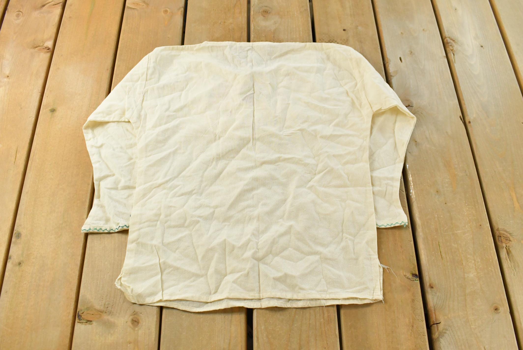 Vintage 1960s Floral Embroidered Peasant Blouse Shirt Womens