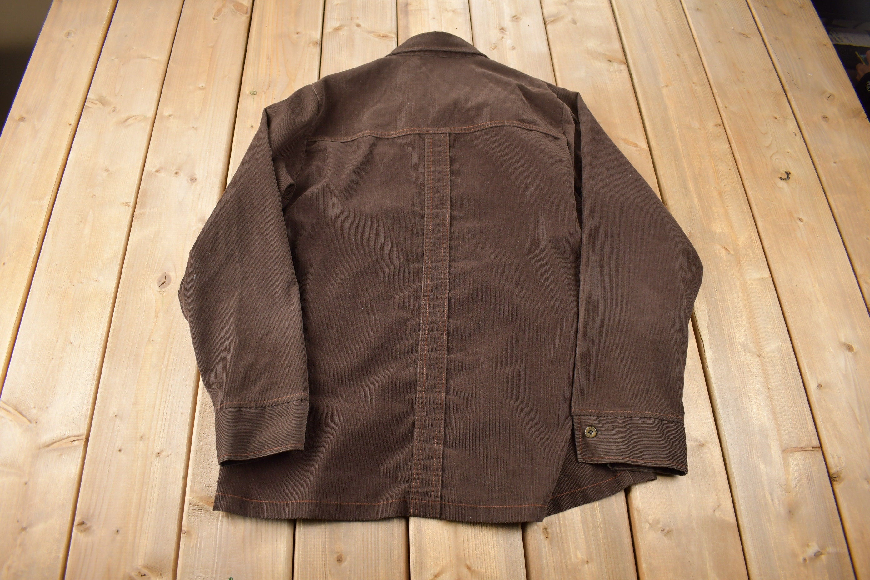 Vintage 1970s Levi's Panatela Tops Western Style Corduroy Button Up Shirt Made in USA Size L