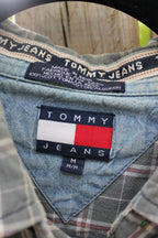 Vintage 1990S Tommy Hilfiger Tommy Jeans Button Up Plaid Shirt