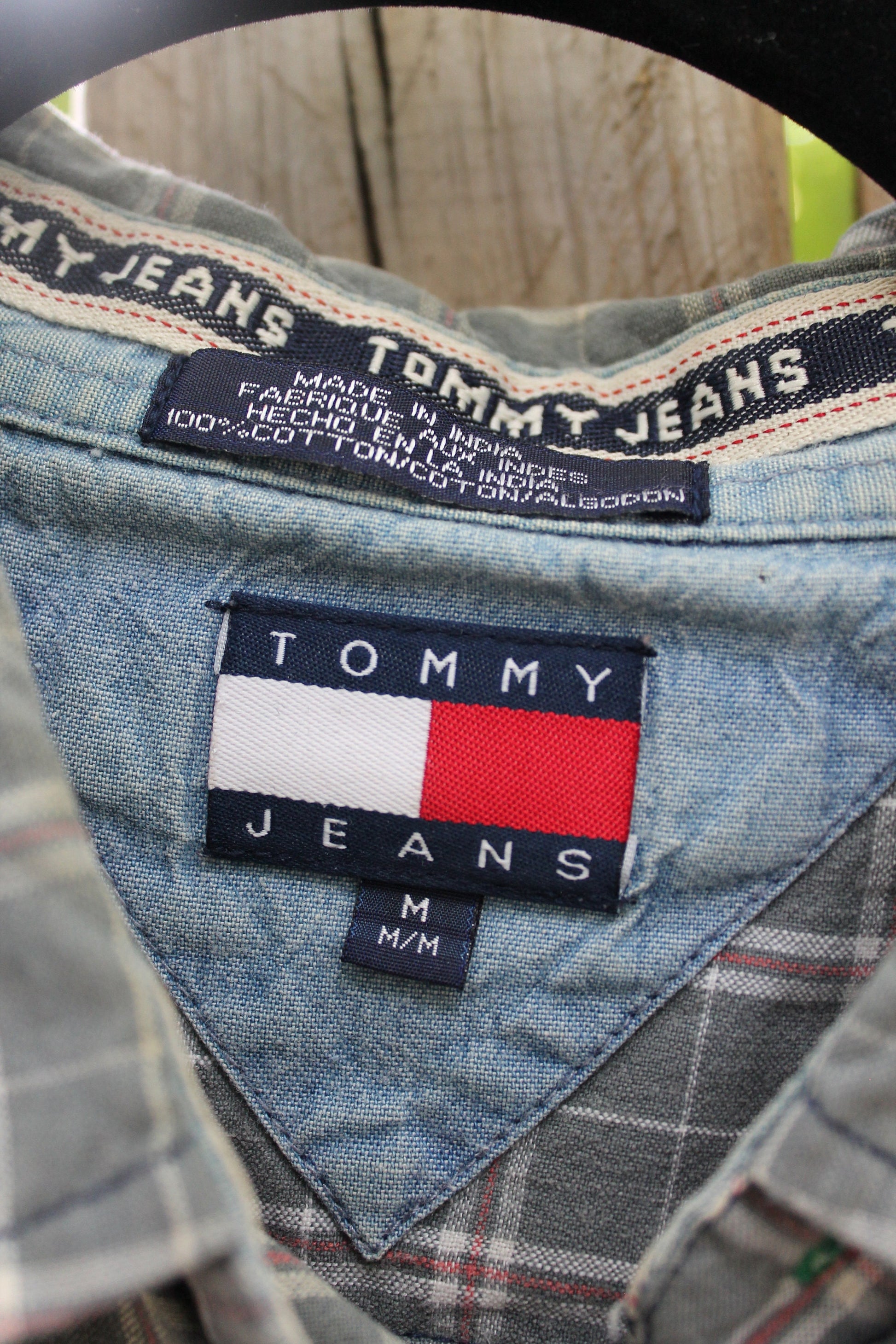 Vintage 1990S Tommy Hilfiger Tommy Jeans Button Up Plaid Shirt