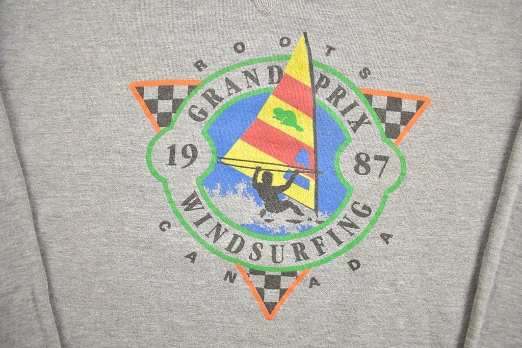Vintage 1987 Russell Athletics Windsurfing Grand Prix Roots Canada Crewneck Sweatshirt