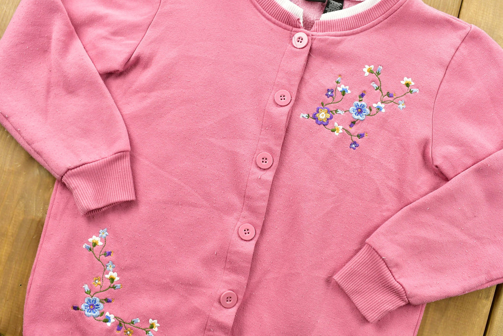 Vintage 90's Floral Embroidered Cardigan