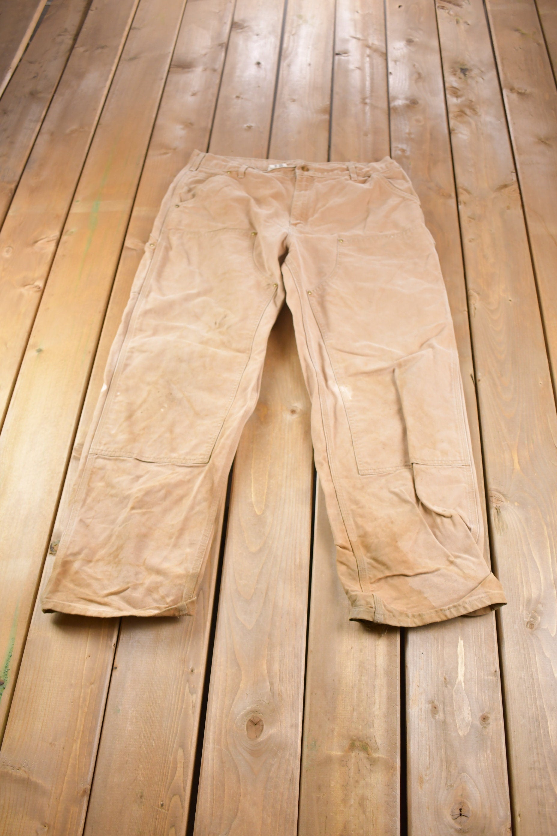 Vintage 1990s Double Knee Carhartt Work Pants Size 38 x 30