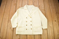 Vintage 1980s Blank White Knitted Cardigan Sweater