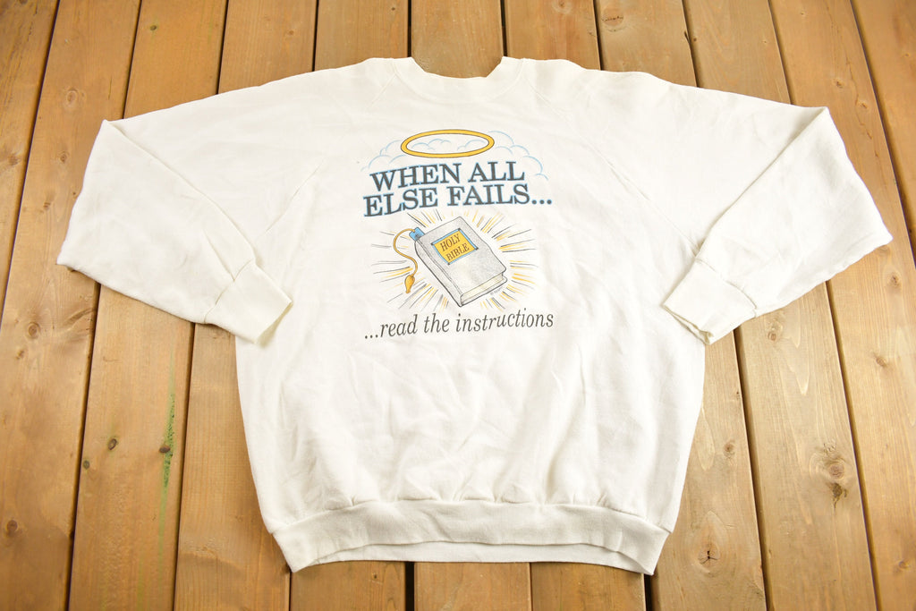 Vintage 1980s Christian Themed Religious Sweatshirt