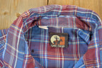 Vintage 1980s Open Range Plaid Western Cowboy Button Up Shirt