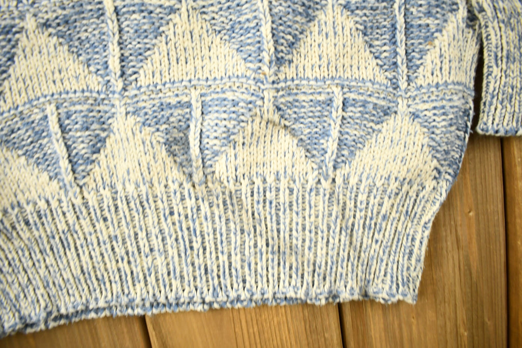 Vintage 1980s Honors 3D Cable Knit Crewneck Sweater /