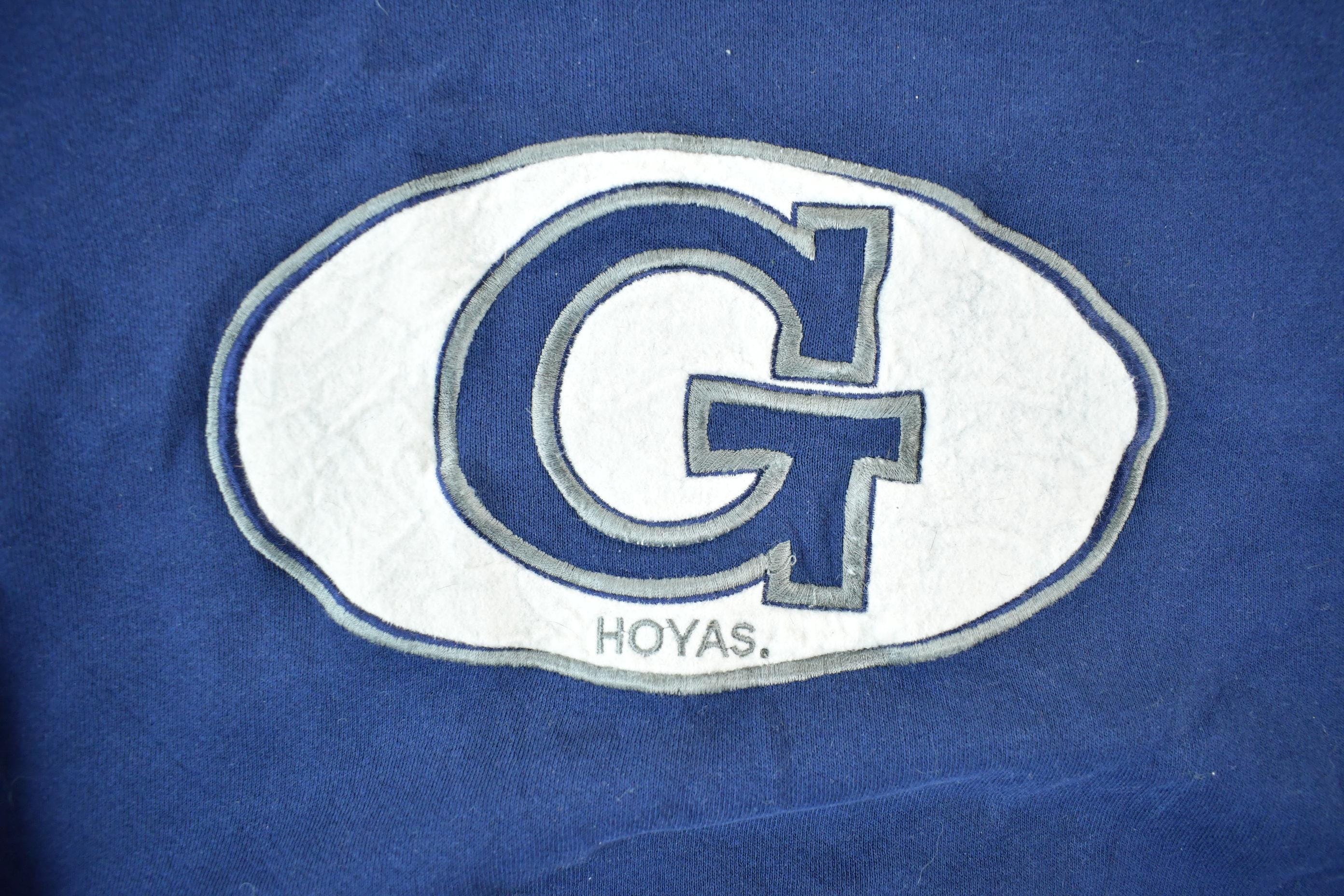 Vintage 1990s University of Georgetown Hoya's Collegiate Crewneck Sweatshirt Men's Large  NCAA Sweatshirt  Sportswear  Made In USA
