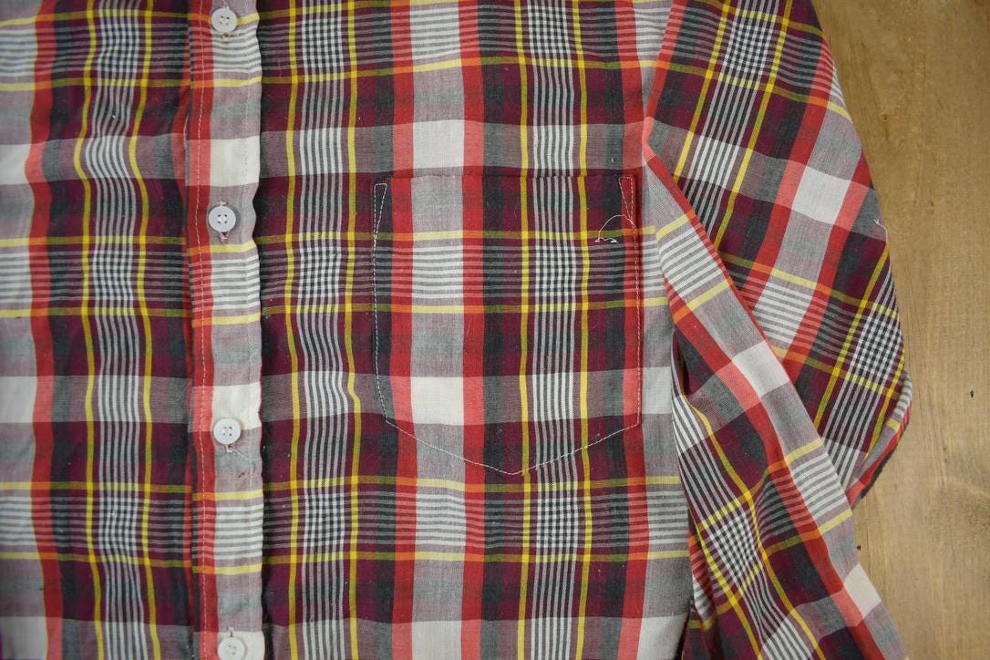 Vintage 1990s Wedgefield Flannel Checkered Button Up Shirt