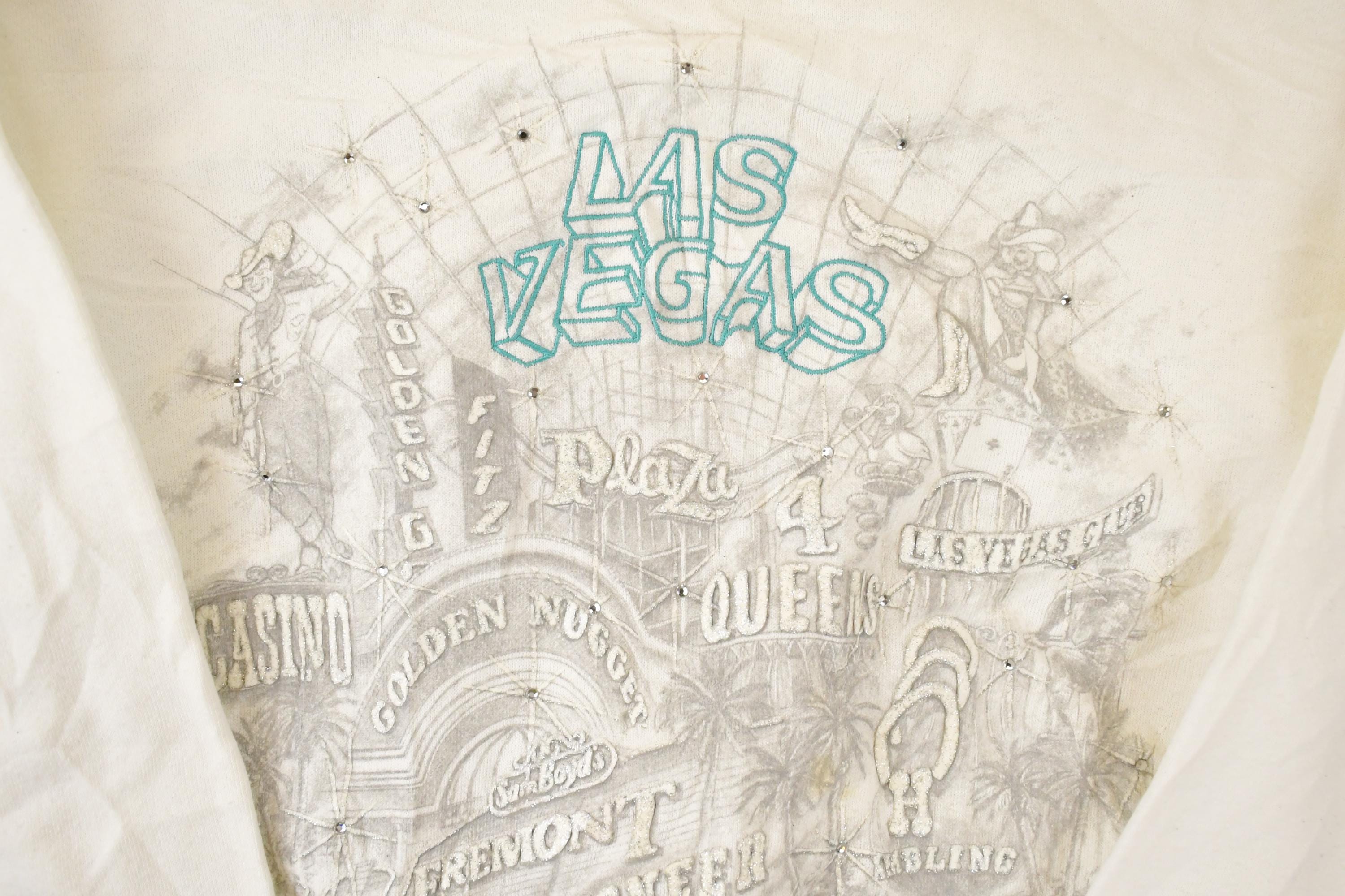 Vintage 1990s Las Vegas Graphic Print Crewneck Sweatshirt Mens S