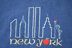 Vintage 1990s New York Big Apple Souvenir Crewneck Sweatshirt Made In USA