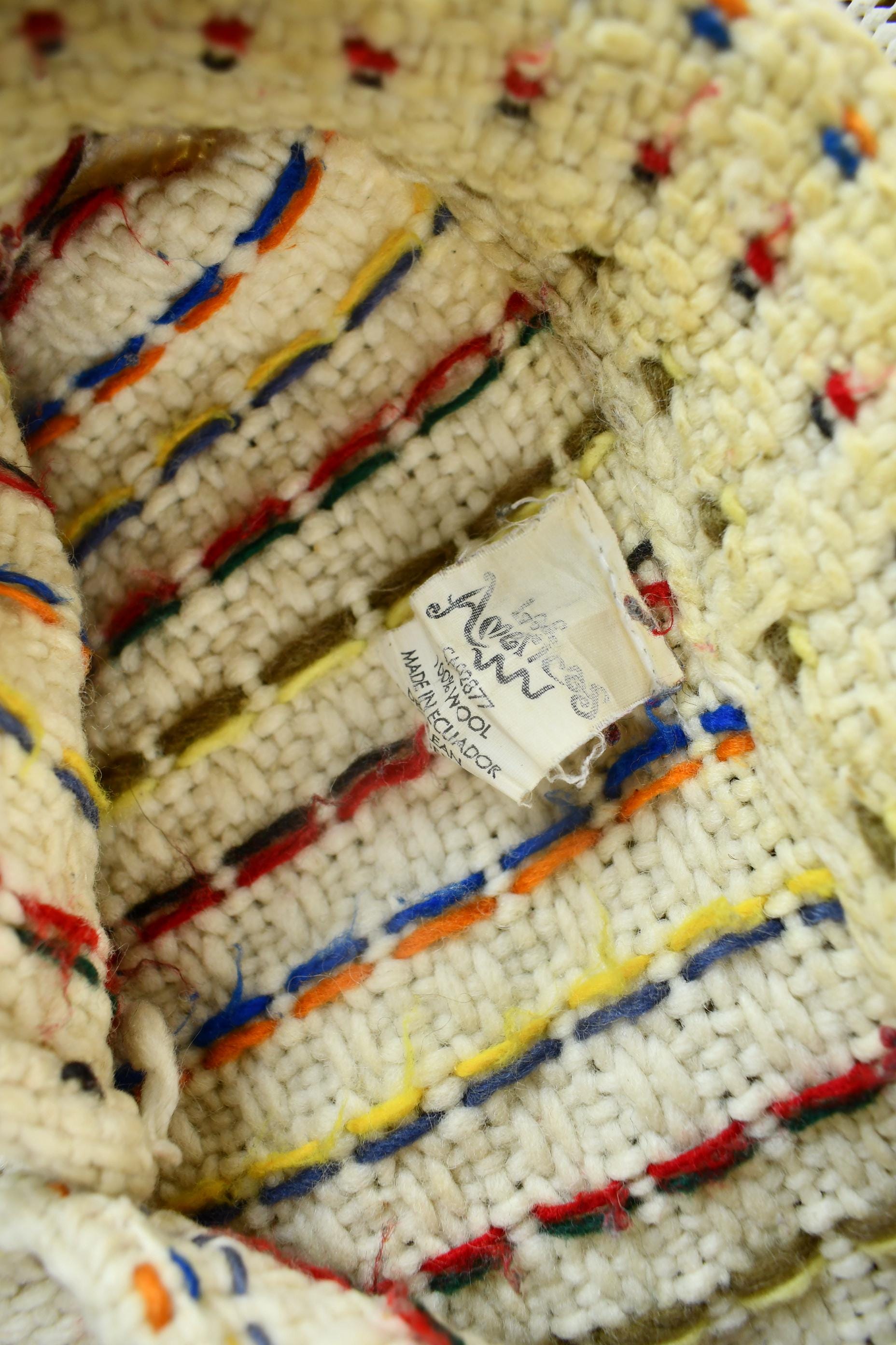 Vintage 1990s Multi Color Knit Cardigan Sweater