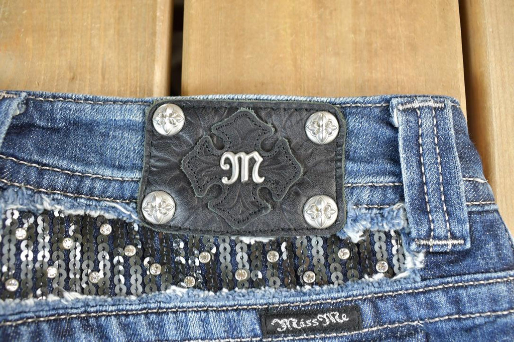 Vintage Y2K Miss Me Bedazzled Low Rise Jeans Size 28x31