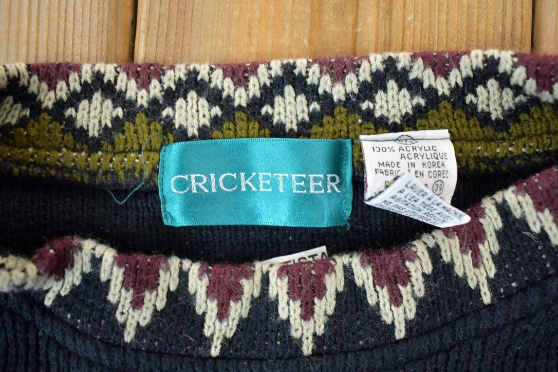 Vintage 1990s Cricketeer Knit Crewneck Sweater /