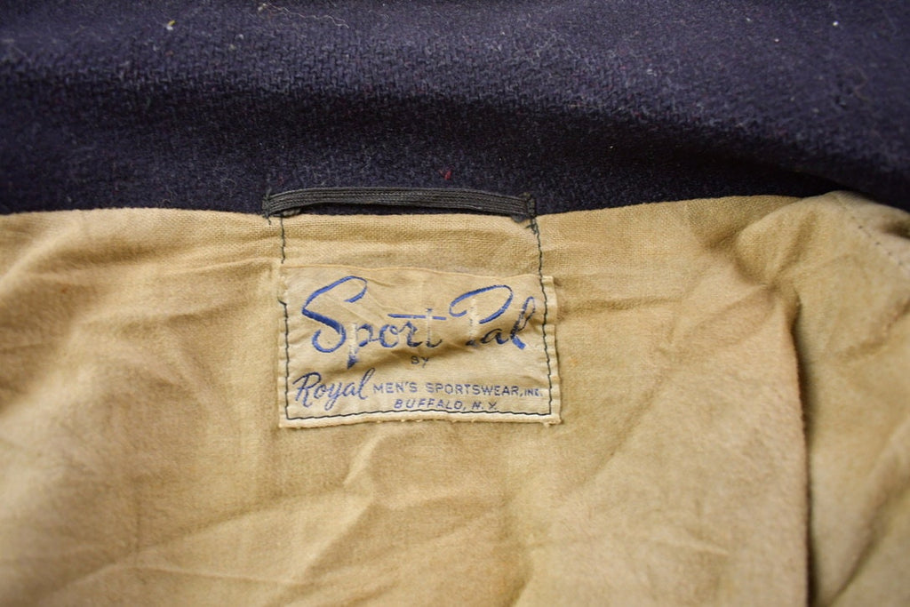 Vintage 1940s Sport pal Royal Menswear Button Up Pea Coat