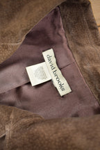 Vintage 1990s David Brooks Brown Leather Jacket /