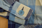 Vintage 1960s Plaid Flannel Button Up Shirt
