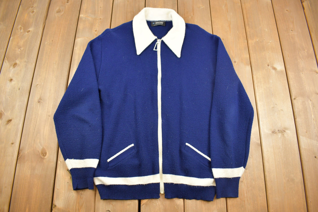 Vintage 1970s Puritan Spear Collar Zip Up Shirt Light Jacket