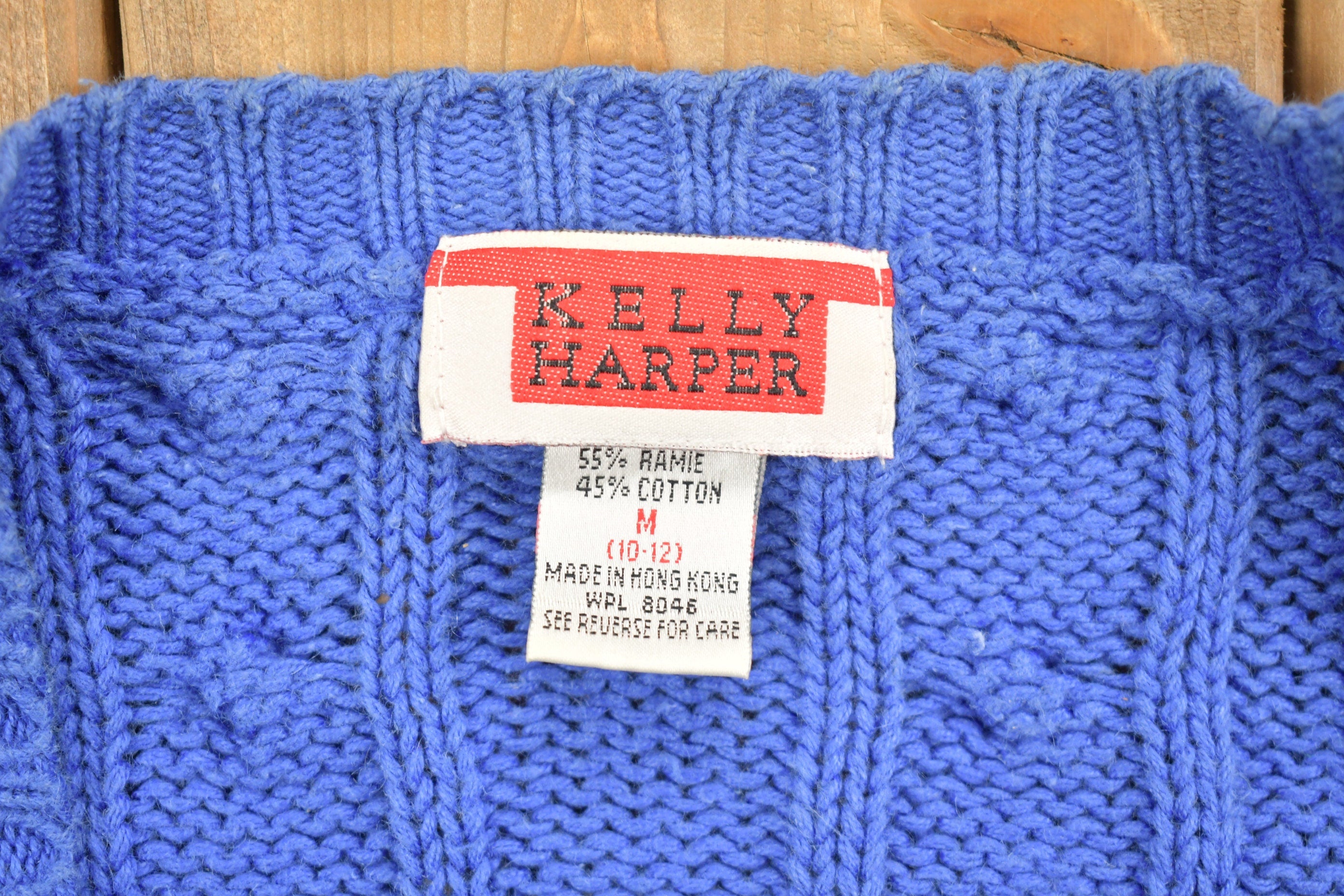 Vintage 1990s Kelly Harper Knitted Cardigan Button Up Sweater
