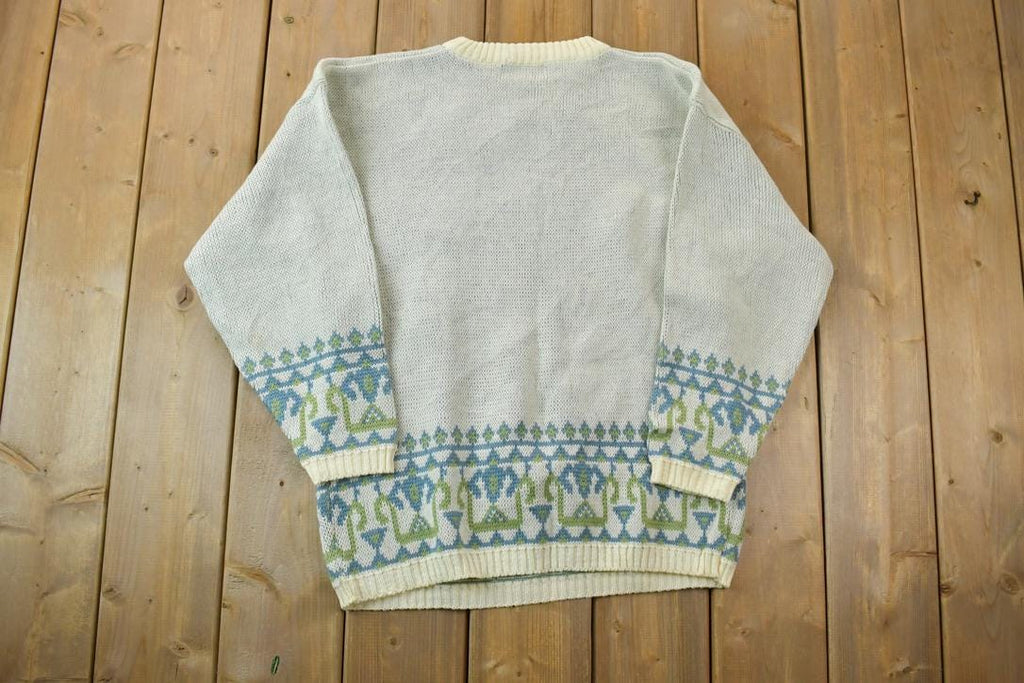 Vintage 1990s Chateau Parrots Knit Crewneck Sweater