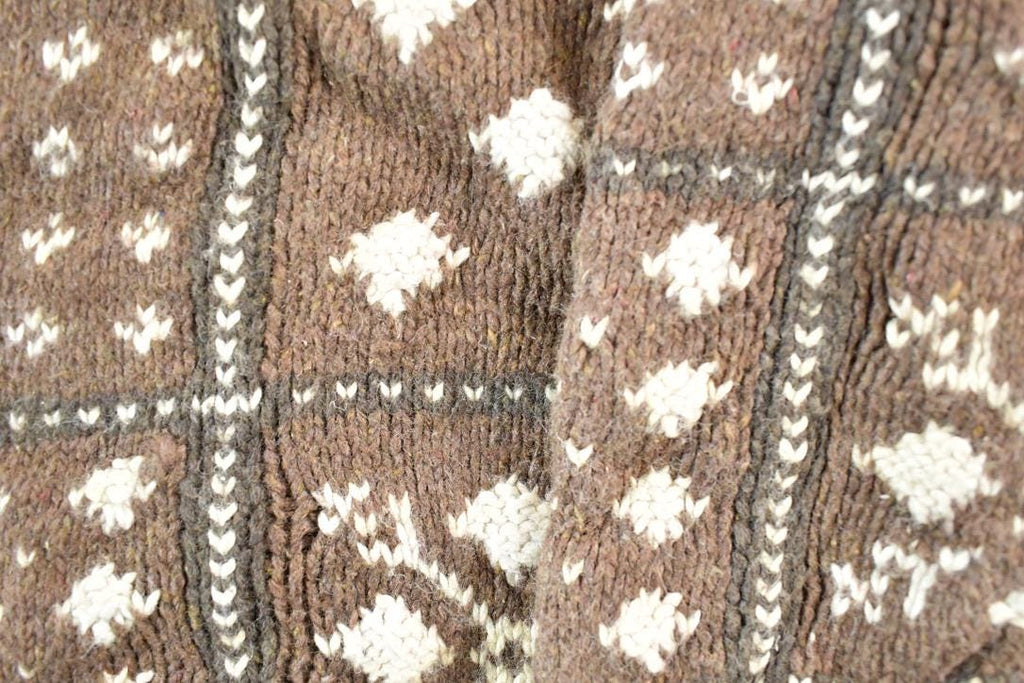 Vintage 1990s Crazy Horse Knit Abstract Pattern Crewneck Sweater Mens L