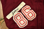 Vintage 1950s Distressed Benet Academy Letterman Varsity Jacket , True Vintage , John , Logan Knitting Mills , Made in USA , Bomber