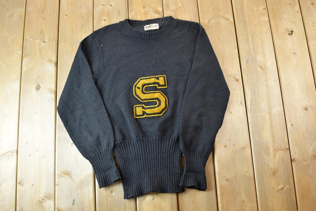 Vintage 1940s Princeton Knitting Mills All Wool S University Collegiate Crewneck
