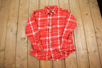 Vintage 1990s ViyellaPlaid Flannel Button Up Shirt - Made in Canada - Medium