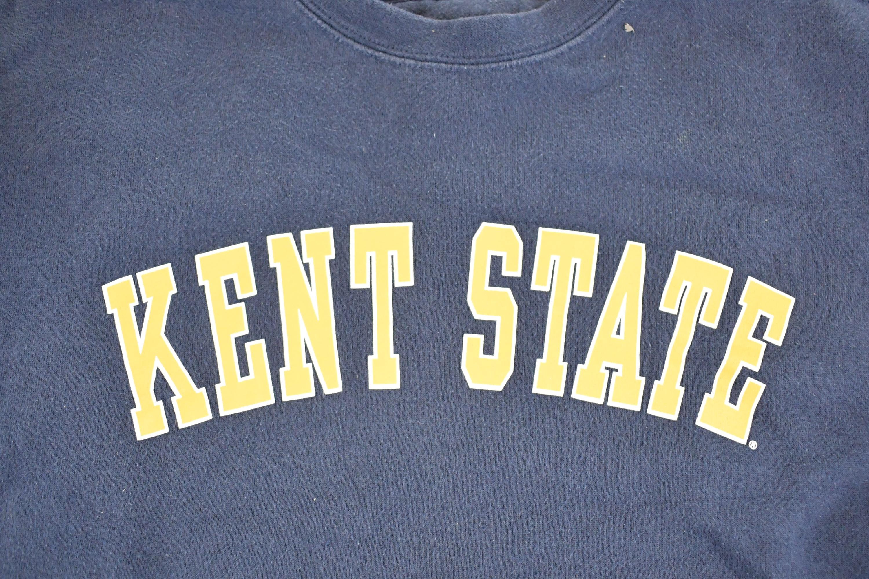 Vintage 1990s Kent State Jansport Crewneck Sweatshirt Men's M / NCAA College Spell Out / 90s Heavyweight Collegiate Sweater